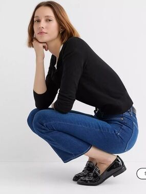 NWT LOFT The Kick Crop High Rise Curvy Fit Denim Jeans Size 29/8